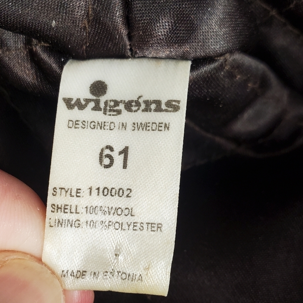 Wigens Brown Wool Newsboy Cap w/ Earflaps. Size 61. - Picture 3 of 13